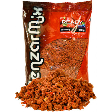 Benzar Mix BENZAR READY CARP GROUNDBAIT STRAWBERRY 1000G
