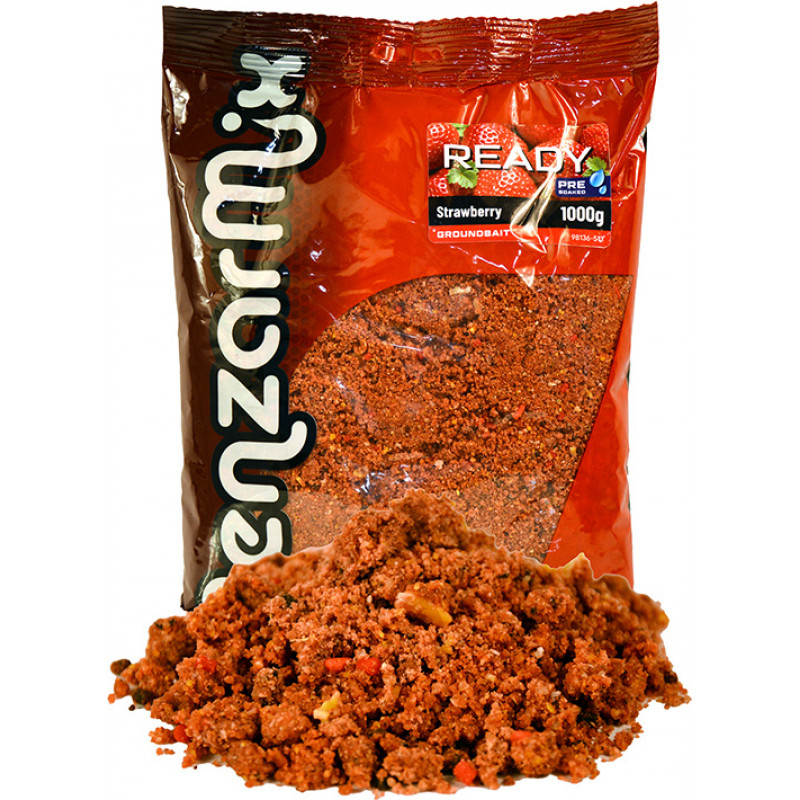 Benzar Mix BENZAR READY CARP GROUNDBAIT STRAWBERRY 1000G