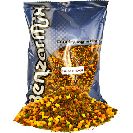 Benzar Mix BENZAR CRUSHED PVA BAG MIX 800 GR CHILI-SAUSAGE
