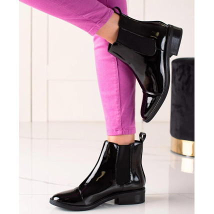 BodyFlirt melni lakādas zābaki, rudens/pavasaris, izmērs 36