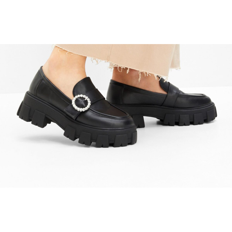 Rainbow melnas kurpes ar sprādzi, izmērs 36