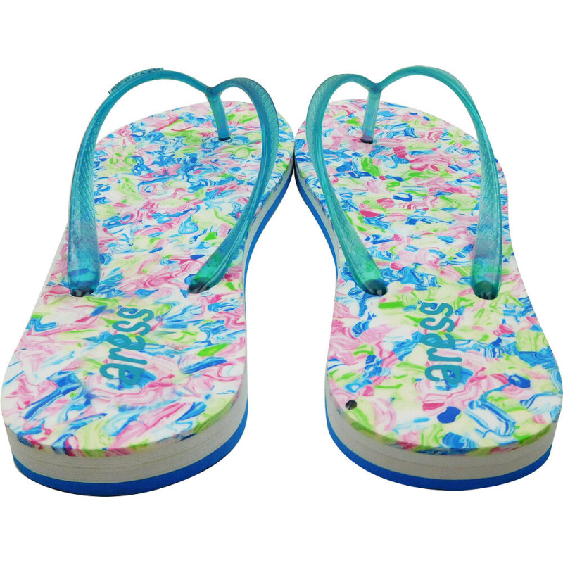 Aress iešļūcenes zilas ar ziedu rakstu, izmēri 37, 38, 39, 40