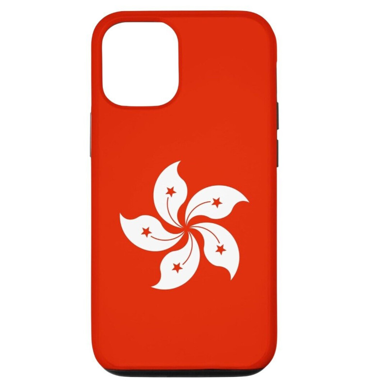 Telefona aizsarg maciņš, vāciņš case Apple iPhone 12 Pro, sarkans ar Honkongas karogu